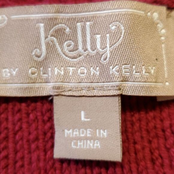 KELLY, by Clinton Kelly, cable knit sweater with sequins. Size large. Be…‎ - Picture 6 of 9